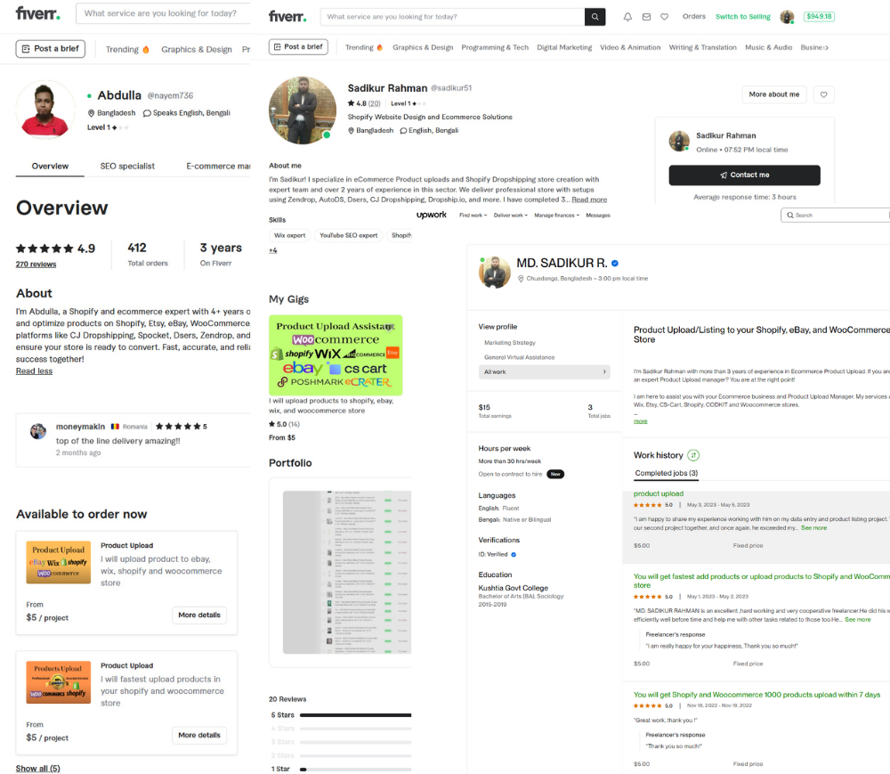 E-Commerce Fiverr